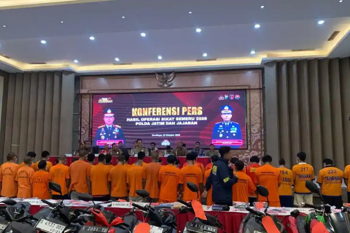 Dalam 12 Hari, Polda Jatim Ungkap 1.345 Kasus dan Tangkap 1.212 Orang