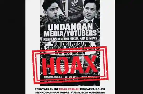 Yusril Bantah Selebaran Undangan Agenda Pemberhentian Wapres Gibran