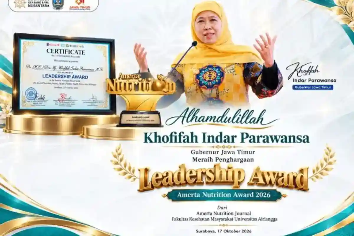 Khofifah Terima Penghargaan atas Upaya Perbaikan Gizi di Jawa Timur