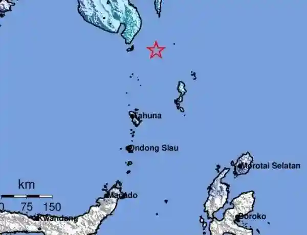 Gempa Magnitudo 5,4 Tercatat di Laut Dekat Pulau Karatung