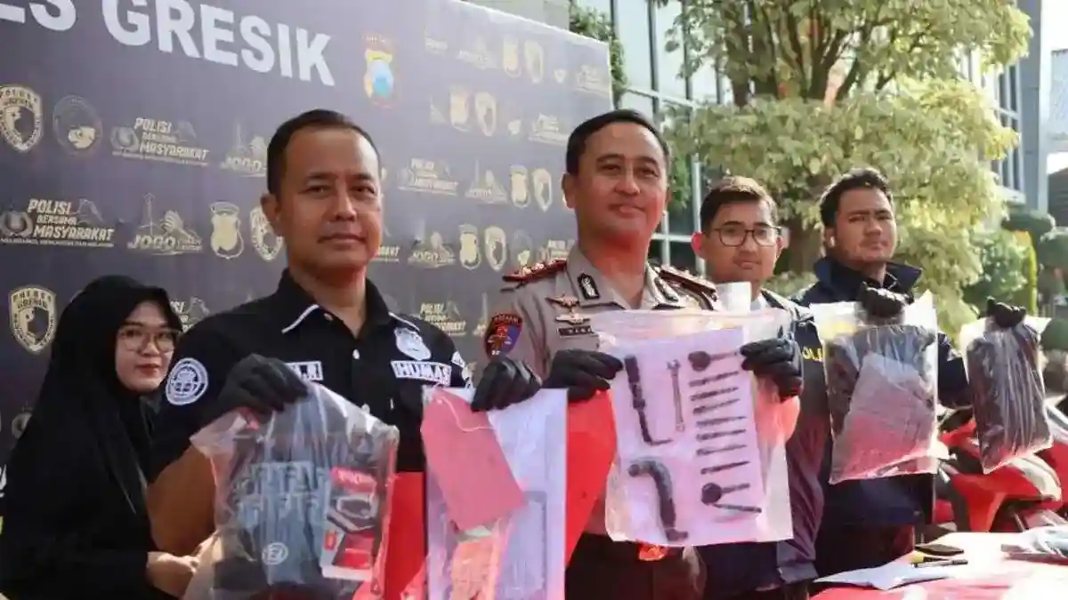 Sebelas Orang Diamankan dalam Pengungkapan Curanmor di Gresik