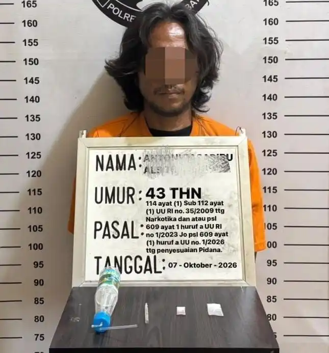Pria di Bilah Hulu Diamankan dalam Kasus Kepemilikan Sabu 1,46 Gram
