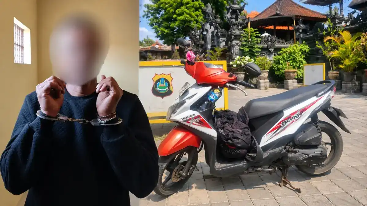 Dua Terduga Curanmor Ditangkap di Bali Setelah Motor Hilang di Kalipuro