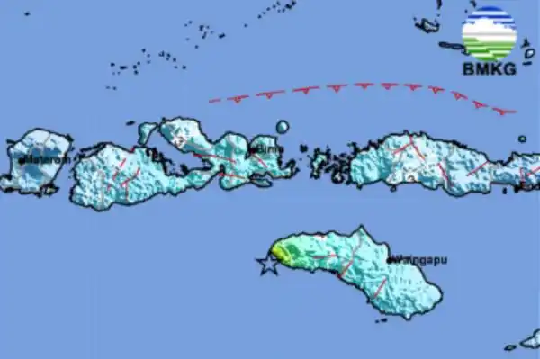 Gempa Magnitudo 4,1 Berpusat di Laut Mengguncang Sumba Barat Daya