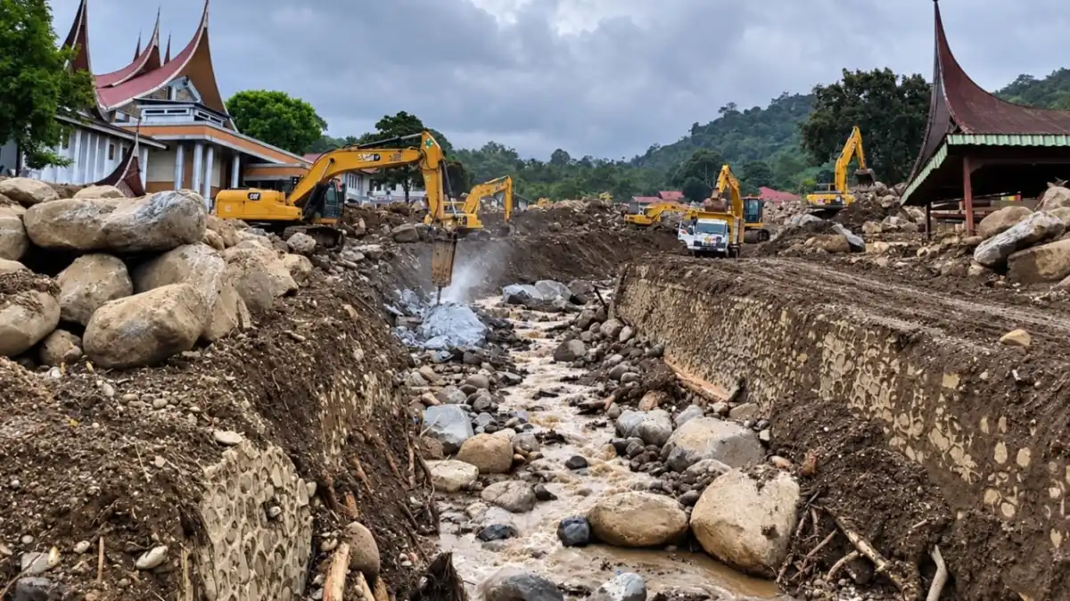 Kementerian PU Perkuat Mitigasi Galodo Solok dengan Sistem Peringatan dan Sabo Dam