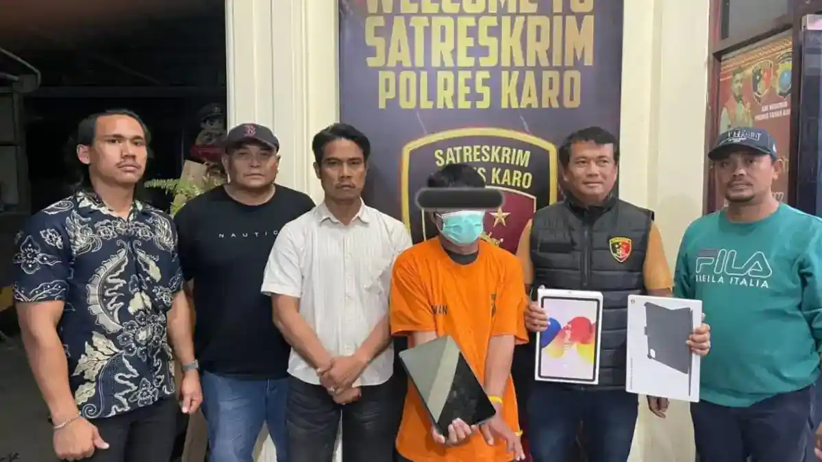 Polisi Karo Amankan Terduga Pencuri Tablet dan Tabung Gas